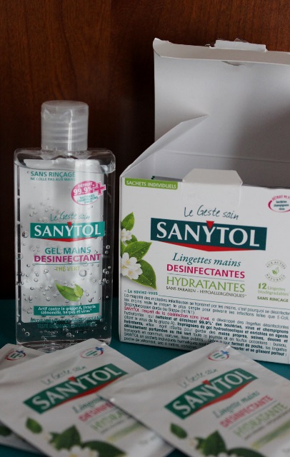 sanytol gel et lingettes mains