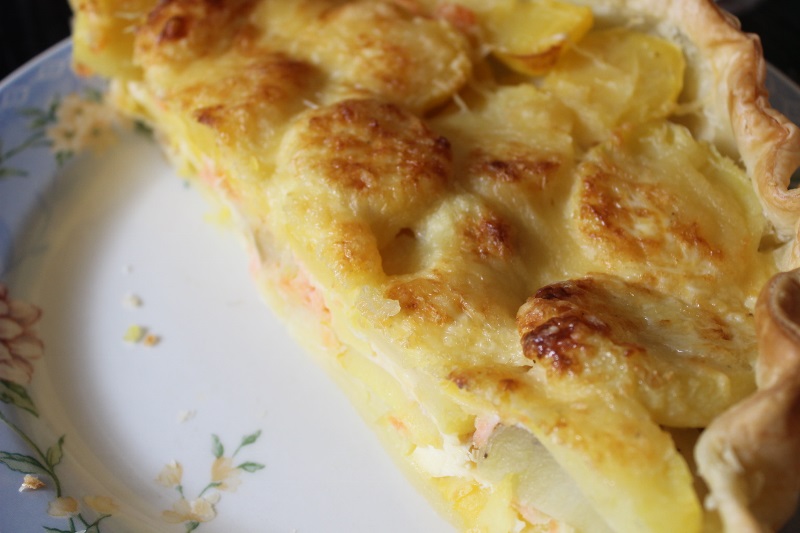 Tarte pommes de terre et saumon